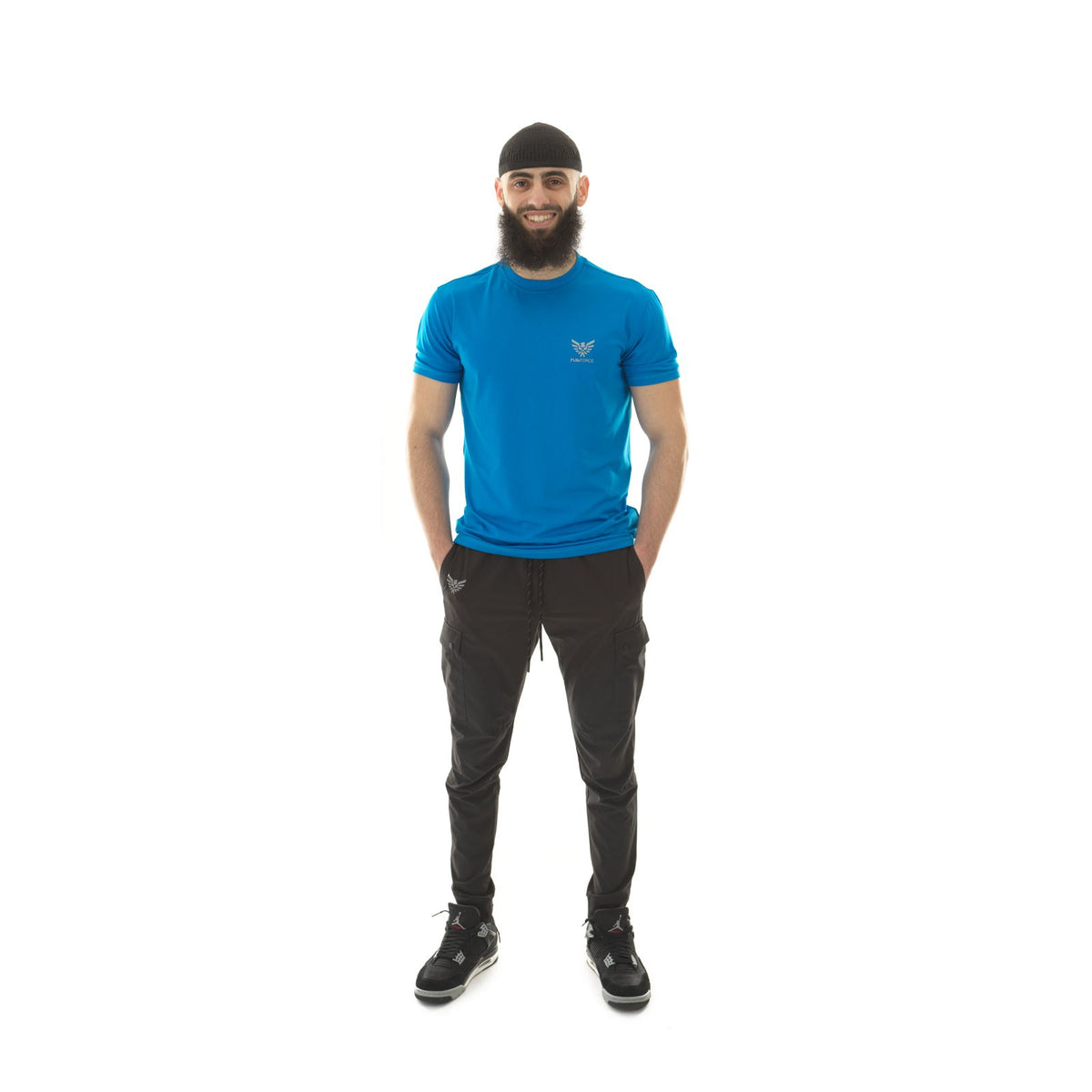 Rocket Trail T-shirt - Neon Blue
